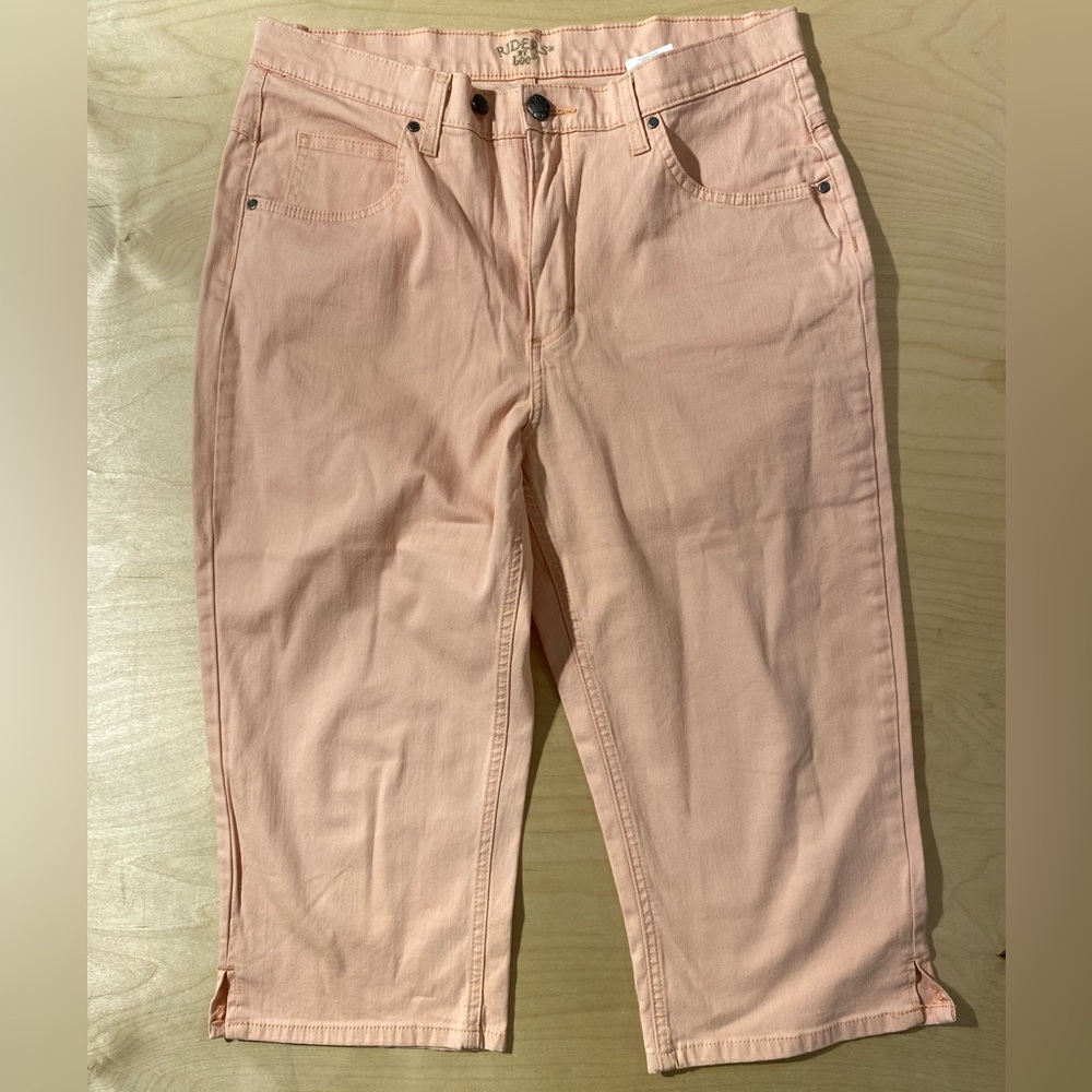Lee Riders Peach Capris Pants 14 Medium (QH)